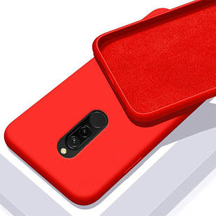 Чехол Silicone Case full Xiaomi Redmi 8 Red (ксиоми редми 8)
