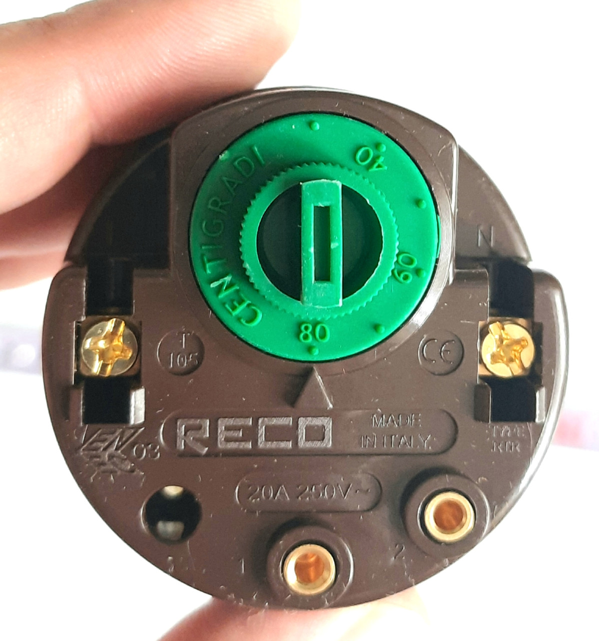 Терморегулятор бойлера водонагрівача круглий Reco Італія від 30 до 80 °C 20A 270 мм