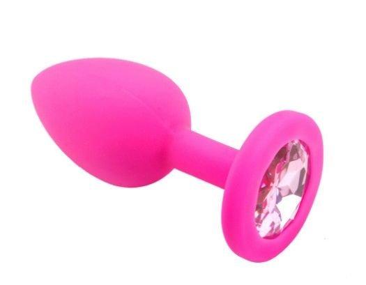 Анальна пробка Pink Silicone Light Pink, S, 28 мм