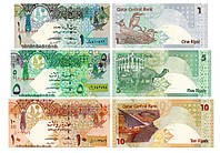 Катар набор из 3 банкнот 2015-2017 UNC 1, 5, 10 риалов