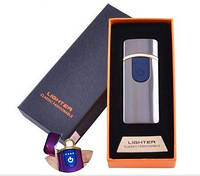 USB зажигалка в подарочной упаковке Lighter (Спираль накаливания) №HL-42 Black