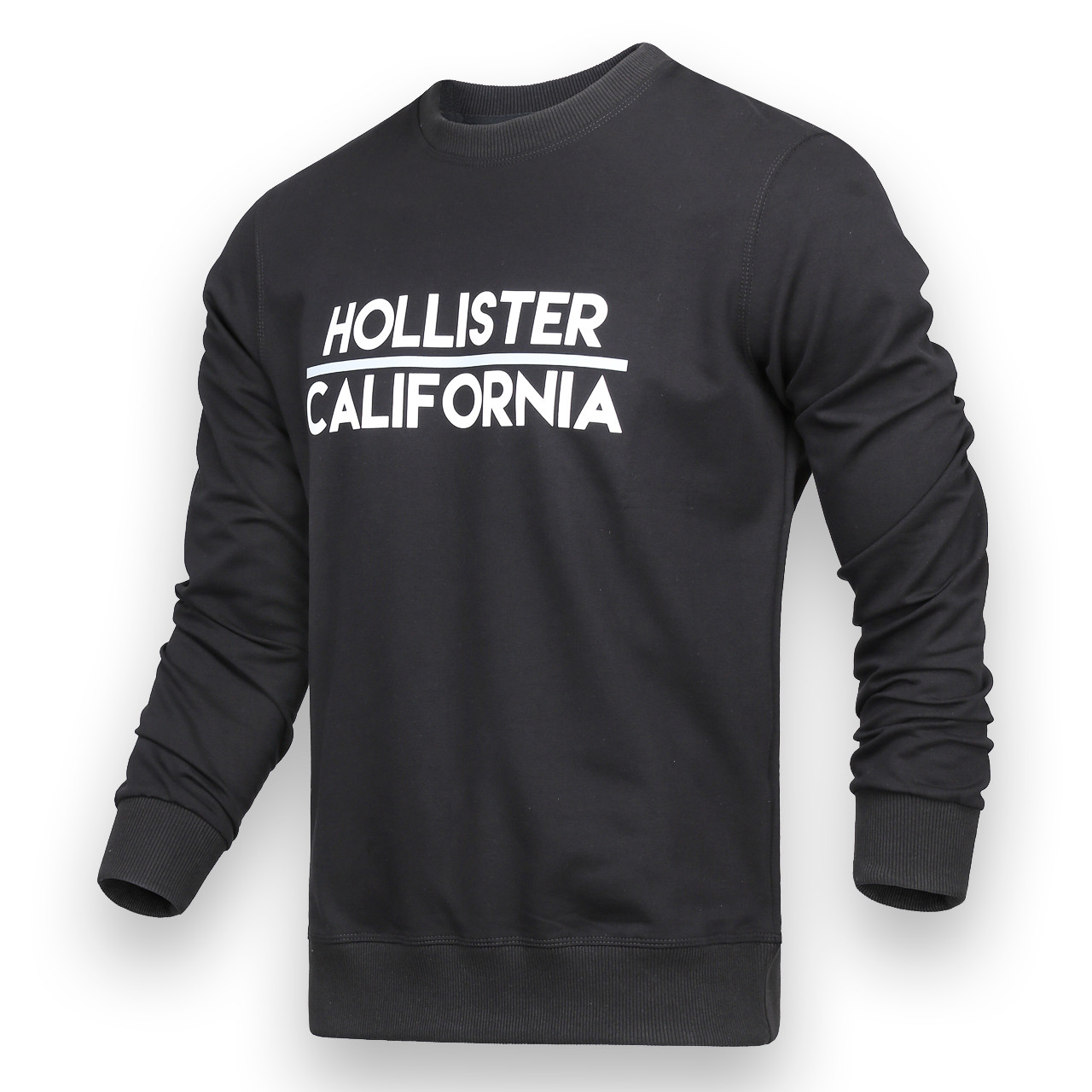 Світшот чоловічий чорний HOLLISTER з лого BLK S(Р) 18-220-002