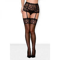 Чулки черный Obsessive 856-STO-1 stockings XXL