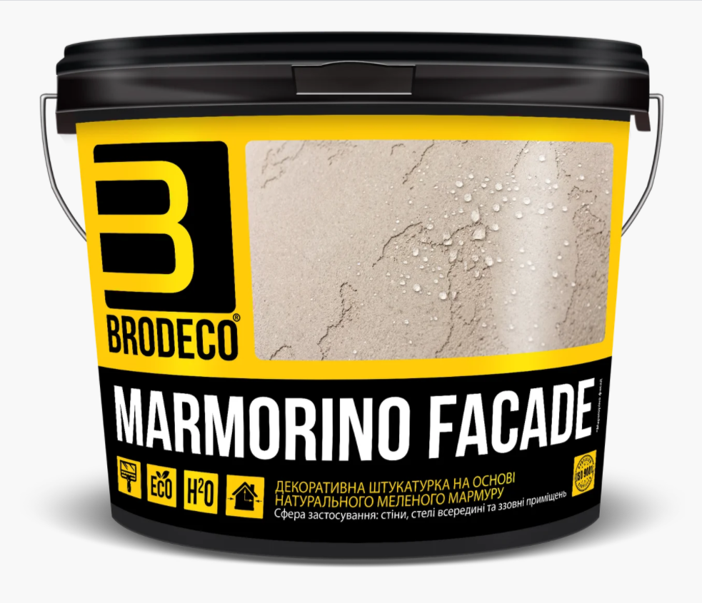 Фасадна штукатурка MARMORINO FACADE (ПІД БЕТОН, ТРАВЕРТИН, МАРМОРИН) TM BRODECO, фото 1