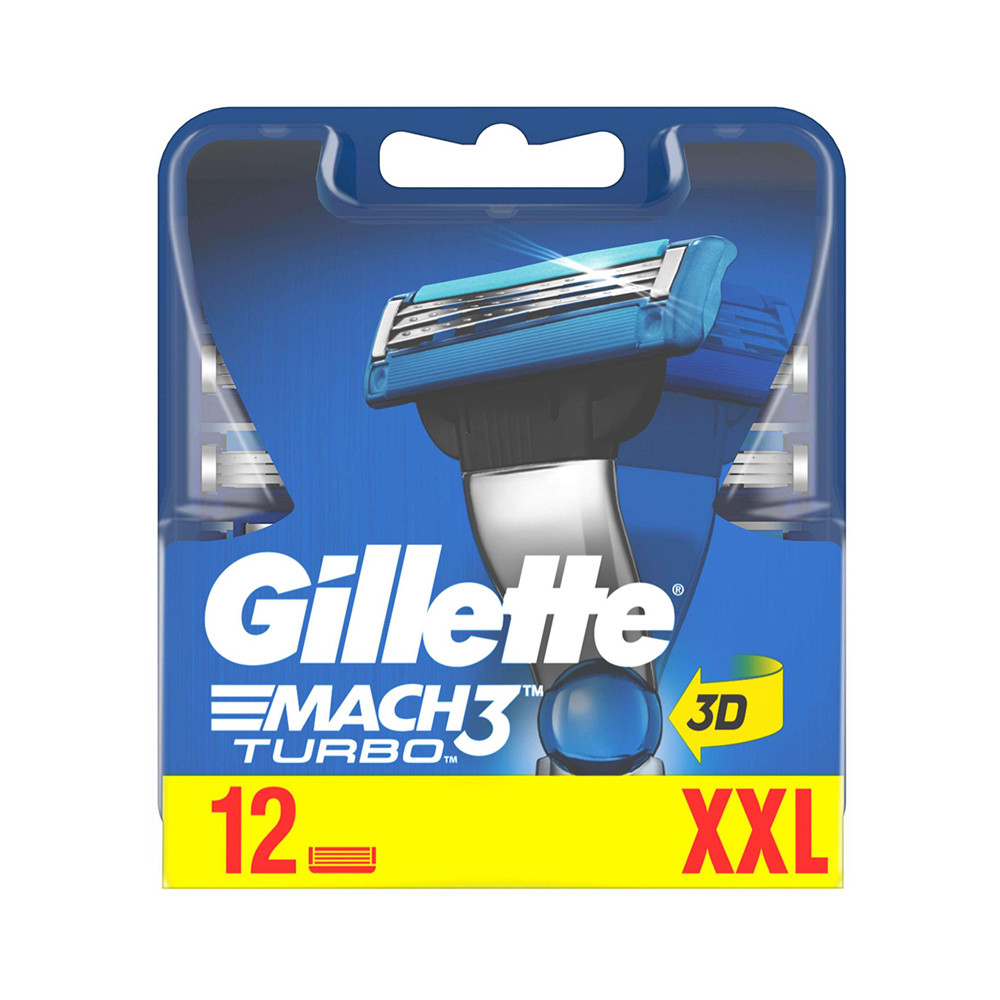 Змінні картриджі Gillette Mach3 Turbo 12 шт (7702018515196)