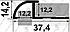 Білий кут для плитки до 12 мм наезжающий ОАП 12 білосніжний, фото 2