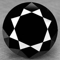 Діамант чорний коло 4,5 мм. 0,50 каратів
