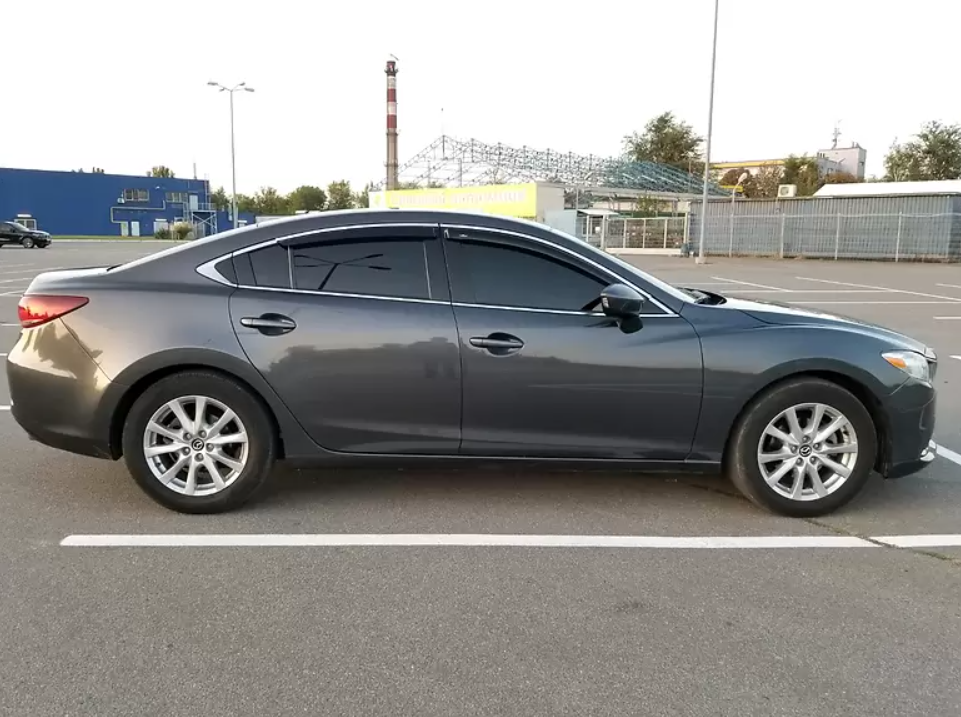 Дефлектори вікон (вітровики) з хром накладкою Mazda 6 2012R-> SEDAN 4шт ХРОМ (HIC)