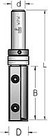 Кромочная Фреза WPW D19 B50 d12 Z2, змінні ножі, верхній підшипник (PFM7192)