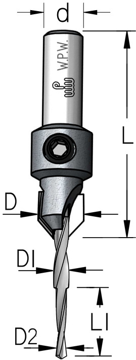 Зенковки WPW D3,6/10,0 зі ступінчастим свердлом HSS (AC03605M)