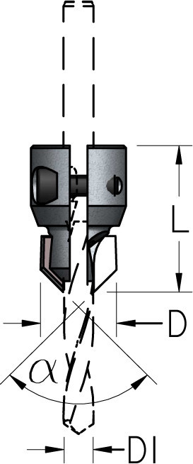 Зенковки збірна D6÷10/21,5÷25,5 для монтажу на корпусі свердла HSS