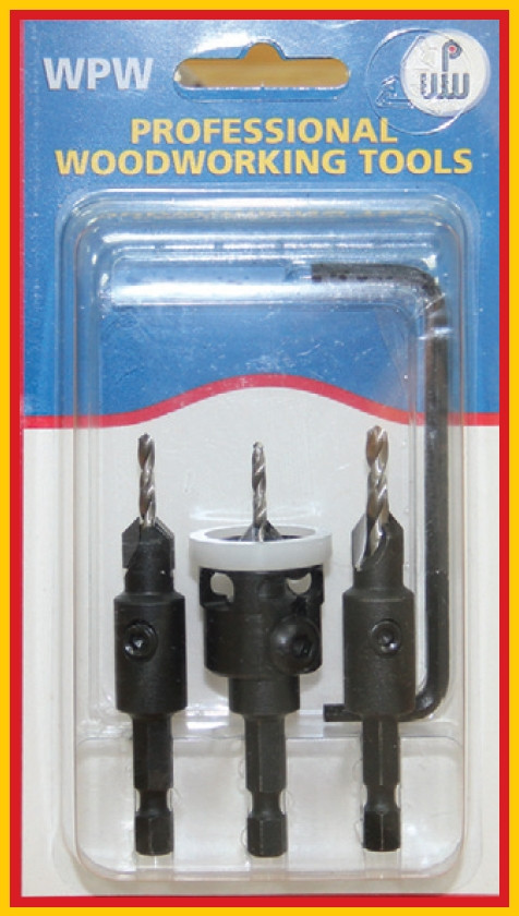 Комбінований комплект зенківок з шестигранним хвостовиком D2,5÷4/9,5