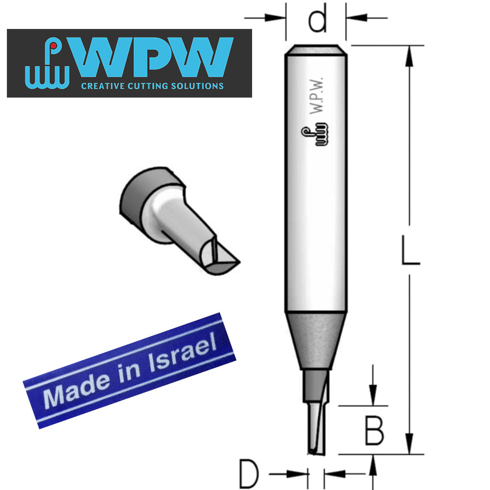 Фреза пазова WPW D2 B5 d8 однозубая P110205, фото 1