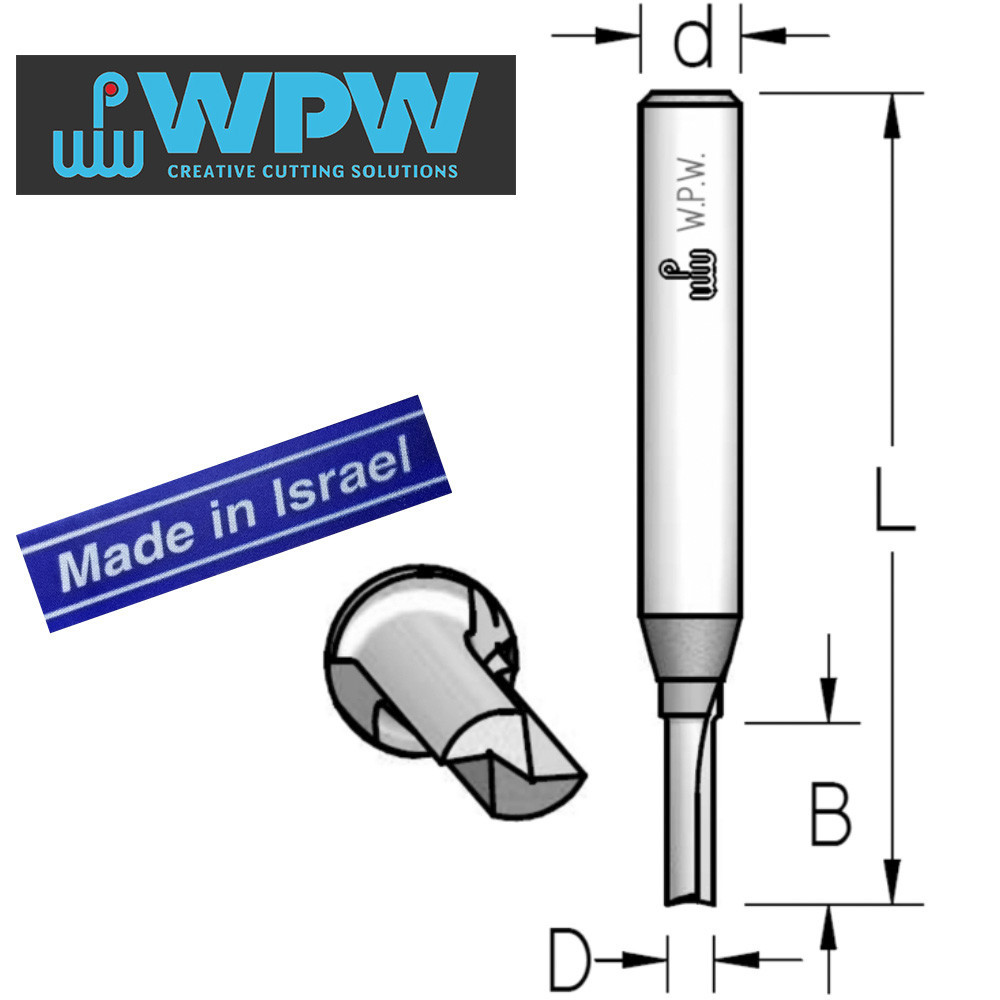 Фреза пазова двухзубая D2 B5 d6 P210203, фото 1