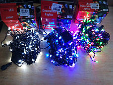 Новогодняя светодиодная гирлянда ШТОРА-ДОЖДИК 120LED 3м*0.7м мультиколор RB/RG, фото 4