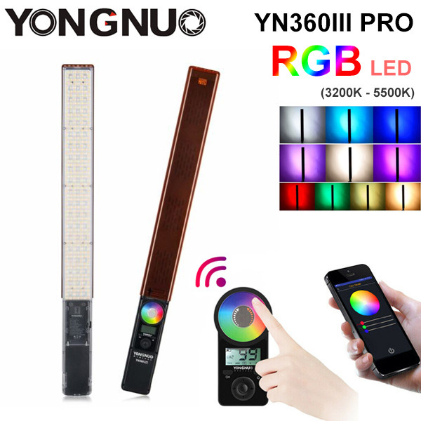 LED освітлювач Yongnuo YN360IIIPRO (3200K-5500K) RGB (YN360III PRO)