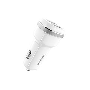 Автомобильное зарядное устройство Borofone BZ13 2 USB 2.4A белое, фото 2