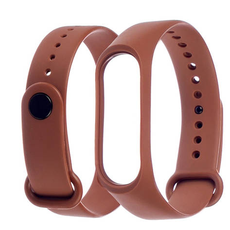 Ремешок силиконовый для Xiaomi Mi Band 3/ 4 коричневый, фото 2