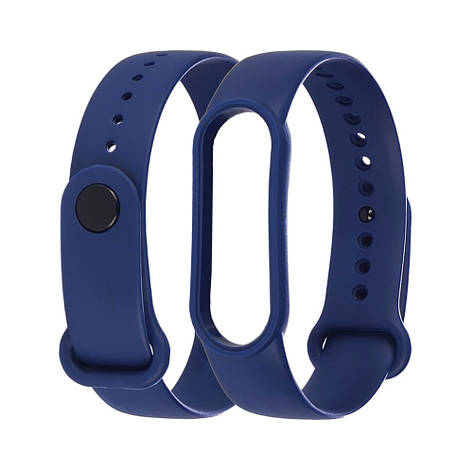 Ремешок силиконовый для Xiaomi Mi Band 5 сапфировый, фото 2