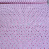 Тканина з дрібними рожевими зірочками на ніжно-рожевому тлі, ширина 160 см, фото 2