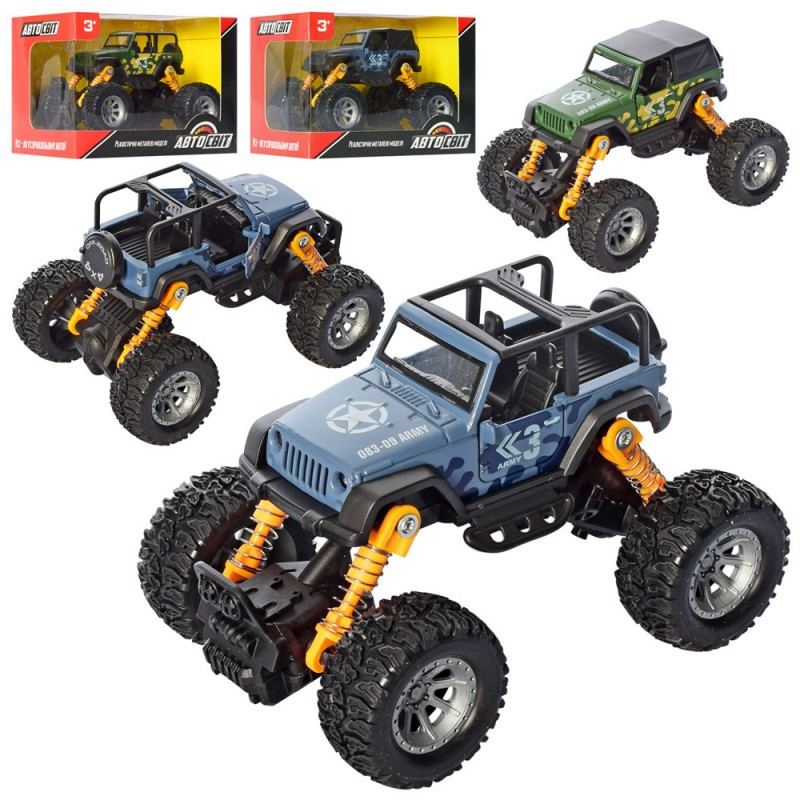 Металева машинка Автомир Jeep Wrangler Army AS-2578