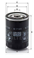 Оливний фільтр MANN MF W713/9