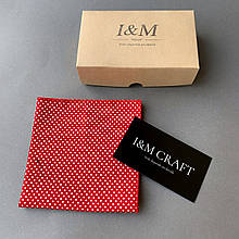 Нагрудна хустка паше I&M Craft червона в білий горошок (011157P)