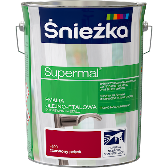 Емаль олійно фталева Sniezka Supermal ЧЕРВОНА 5л PL (F590)
