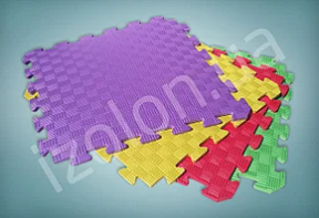 Татамі (килимок-пазл) IZOLON EVA KIDS 500 мм х 500 мм х 10 мм жовтий, фото 1