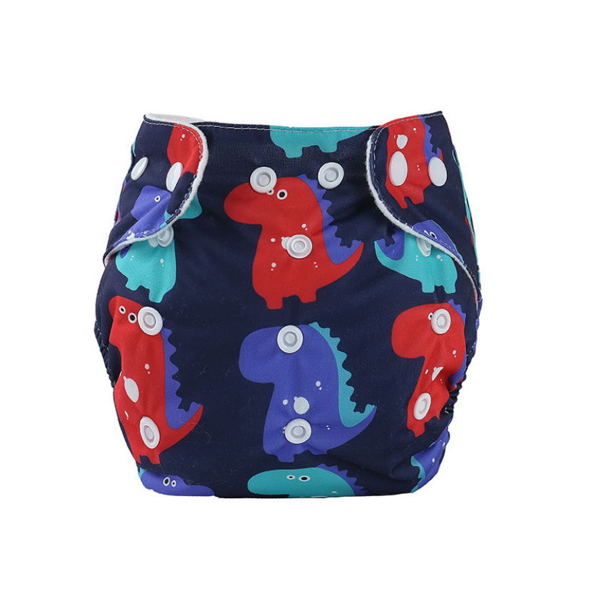 Багаторазовий підгузник з флісовою кишенею "Динозаврики" вага до 13 кг 30169, фото 1