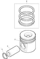 Оригинальный поршень+кольца (стандарт) 4115P011 Perkins,Перкінс