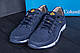 Чоловічі шкіряні літні кросівки, сині перфорація, текстильні туфлі, сині кеди, Літнє чоловіче взуття, фото 9