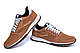 Чоловічі шкіряні літні кросівки, перфорація Reebok, Рібок Classic Brown, коричневі туфлі, кеди, літнє взуття, фото 2