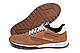 Чоловічі шкіряні літні кросівки, перфорація Reebok, Рібок Classic Brown, коричневі туфлі, кеди, літнє взуття, фото 6