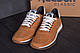 Чоловічі шкіряні літні кросівки, перфорація Reebok, Рібок Classic Brown, коричневі туфлі, кеди, літнє взуття, фото 9