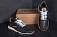 Чоловічі шкіряні літні кросівки, перфорація Reebok (Рибок) Classic black, туфлі, чорні кеди, Літнє взуття, фото 8