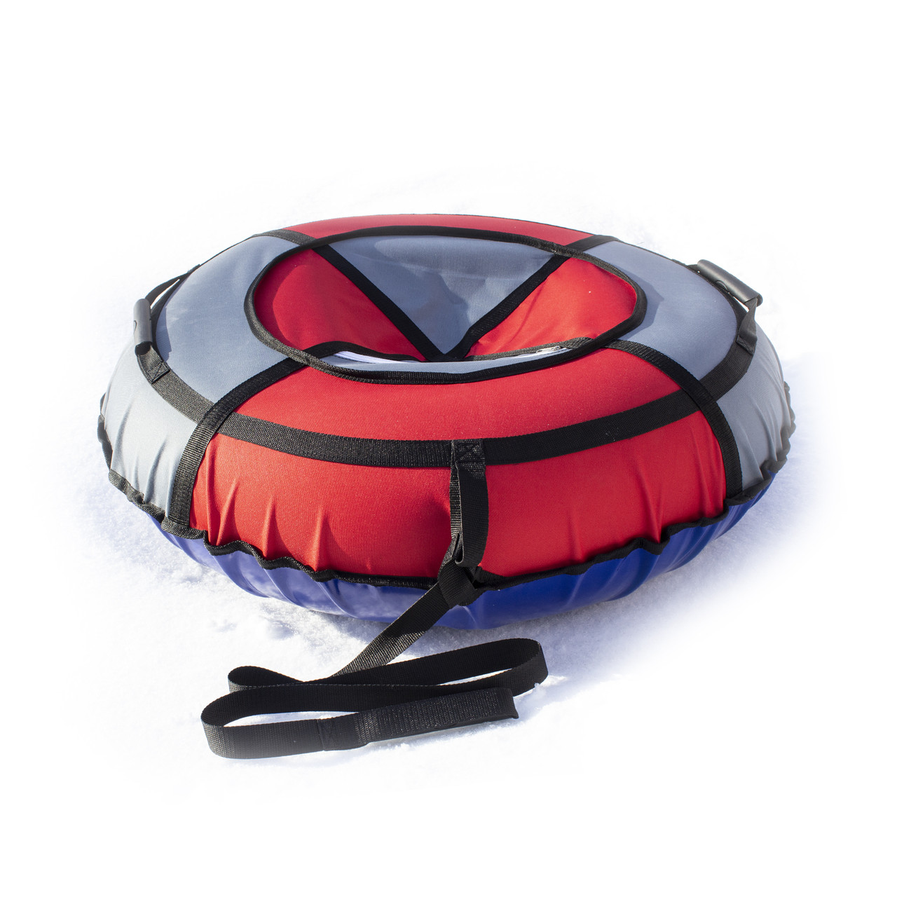Тюбінг надувні санки ватрушка d 120 см серія Прокат Посилена Червоно - Сірого кольору для дітей і дорослих