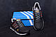 Чоловічі шкіряні кросівки Adidas (Адідас) Tech Flex Black, чоловічі спортивні туфлі чорні, кеди повсякденні, фото 10