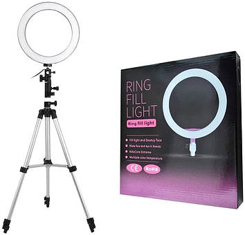 Кільцева лампа для телефону 26 см Ring Fill Light селфи кільце для блогерів визажис, кільце