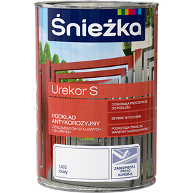 Грунтувальна антикорозійна фарба для металу Sniezka UREKOR S, біла 0,8л (PL)