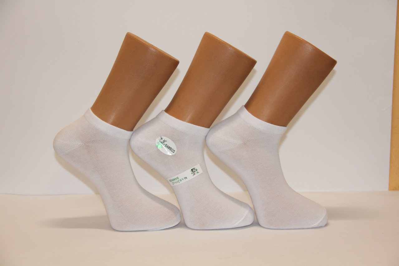 Чоловічі шкарпетки короткі з бамбука в сіточку Маржинал 40-45 білий