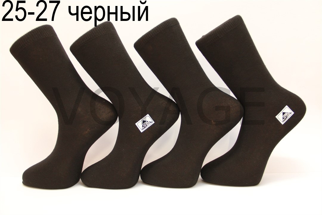 Чоловічі шкарпетки високі стрейчеві СТИЛЬ 25-27 чорний