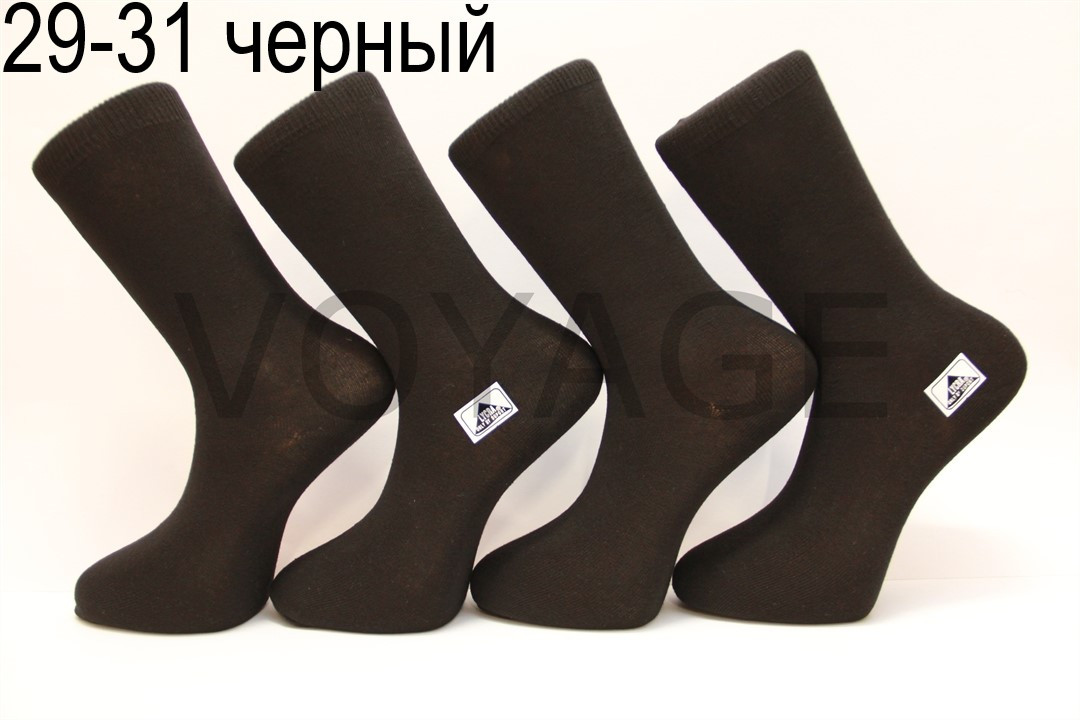 Чоловічі шкарпетки високі стрейчеві демісезонні СТИЛЬ 29-31 чорний