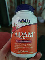 Вітаміни і мінерали для чоловіків NOW Foods Adam 60 табл, фото 5