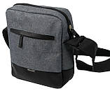Сумка чоловіча через плече сіра спортивна (2423ср), фото 3