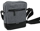 Сумка чоловіча через плече сіра спортивна (2423ср), фото 2