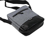 Сумка чоловіча через плече сіра спортивна (2423ср), фото 5