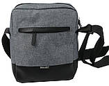 Сумка чоловіча через плече сіра спортивна (2423ср), фото 7