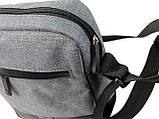 Сумка чоловіча через плече сіра спортивна (2423ср), фото 8