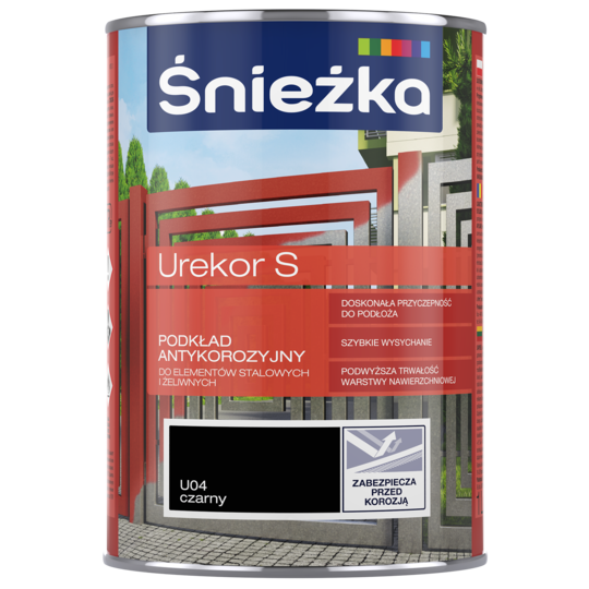 Антикорозійна грунтовака Sniezka UREKOR S ЧОРНИЙ 0,8л